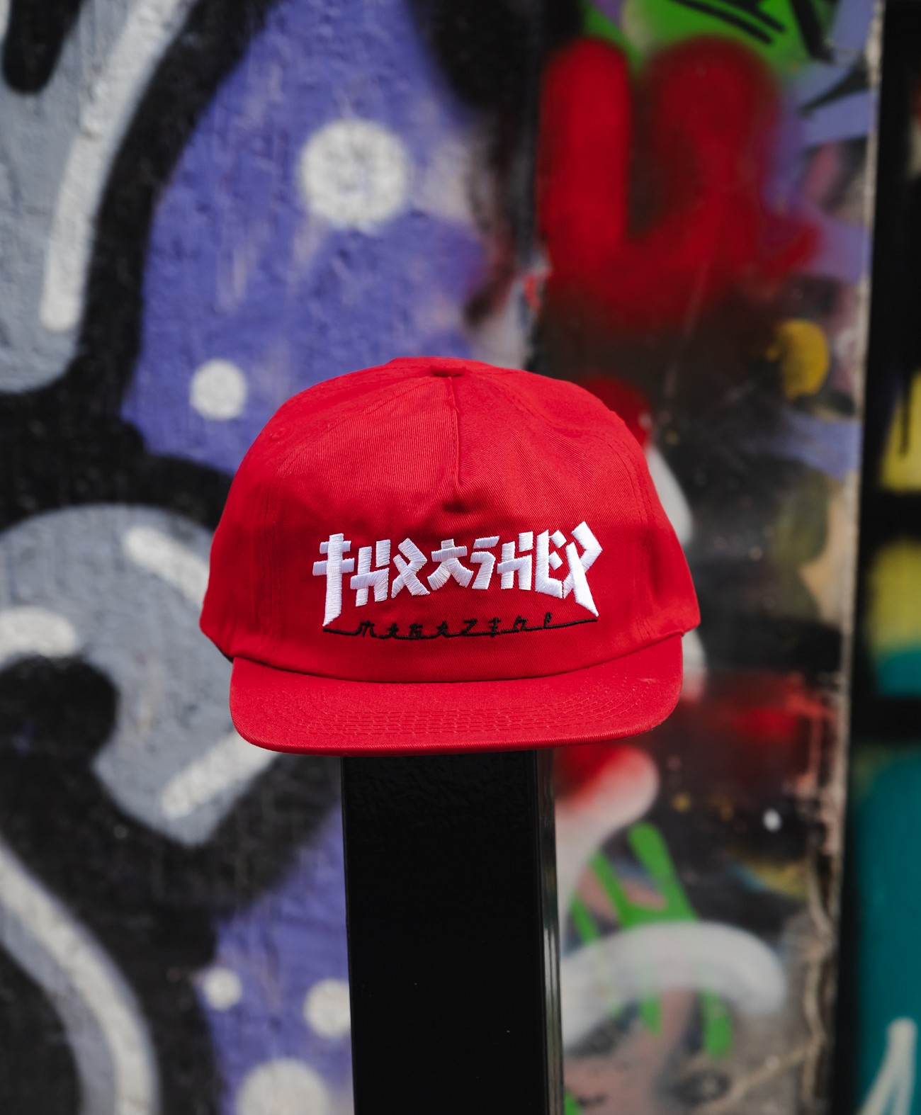 THRASHER GODZILLA SNAPBACK HAT RED 