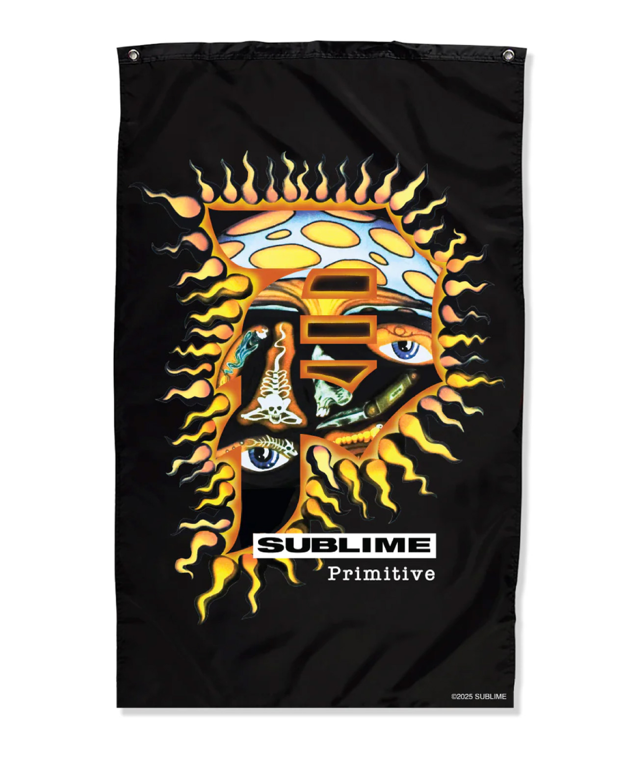 PRIMITIVE X SUBLIME DIRTY P SUN BANNER BLACK | MISCELLANEOUS | Color Skates  - Athens Skateboardings Finest - colorskates.com
