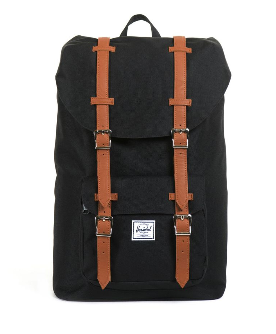 HERSCHEL LITTLE AMERICA MID-VOLUME BACKPACK BLACK/TAN