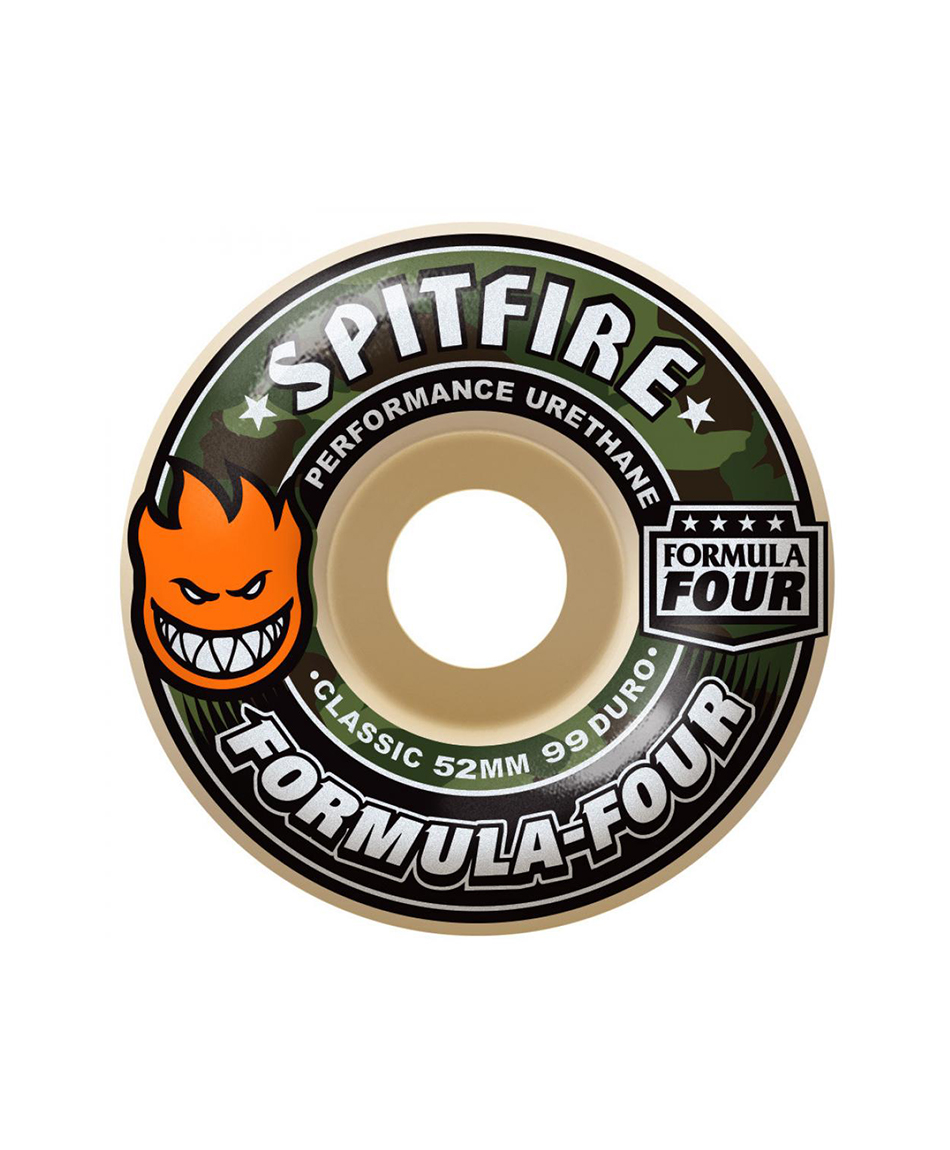 SPITFIRE FORMULA FOUR WHEELS CLASSIC 52mm 99DU COVERT NATURAL