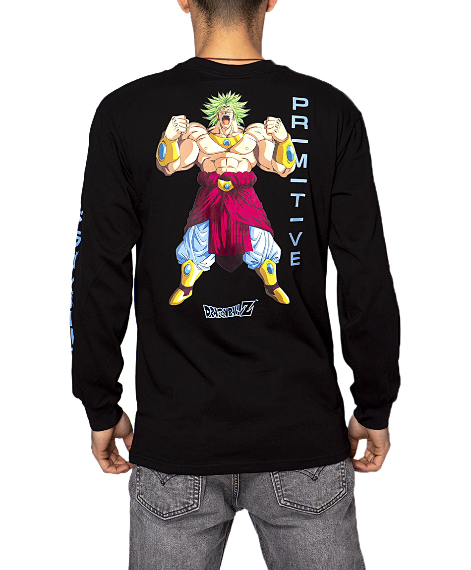 PRIMITIVE X DRAGON BALL Z SUPER SAIYAN BROLY LONG SLEEVE BLACK