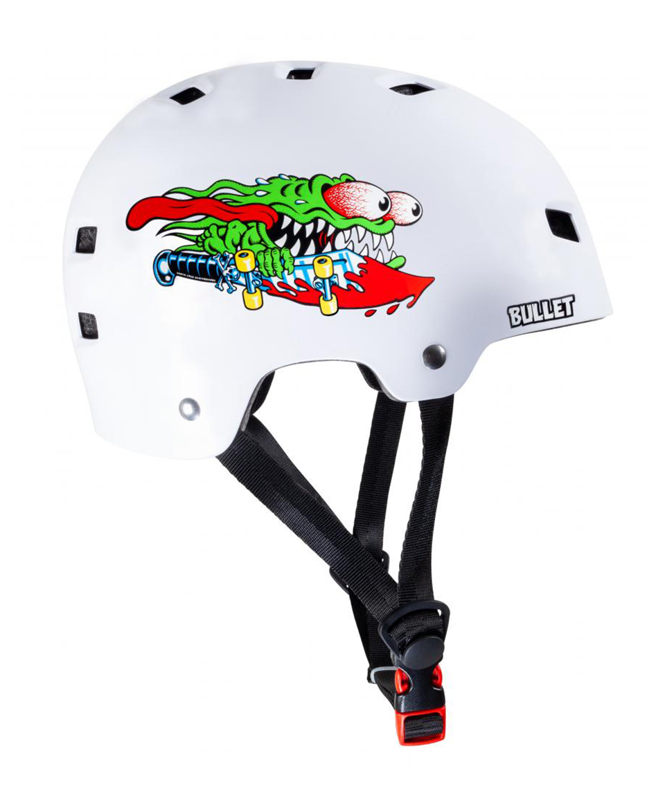 BULLET X SANTA CRUZ SLASHER YOUTH HELMET GLOSS WHITE