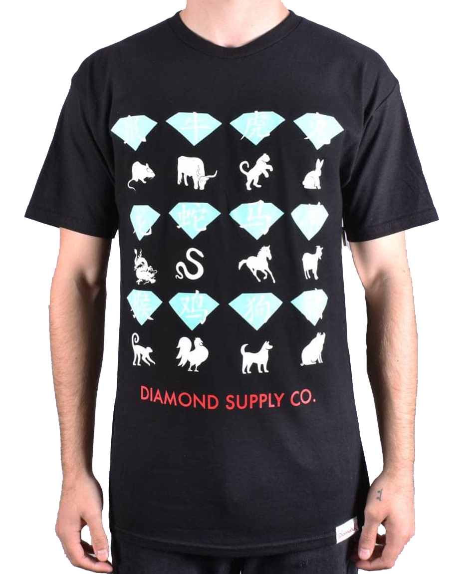 DIAMOND ZODIAC TEE BLACK