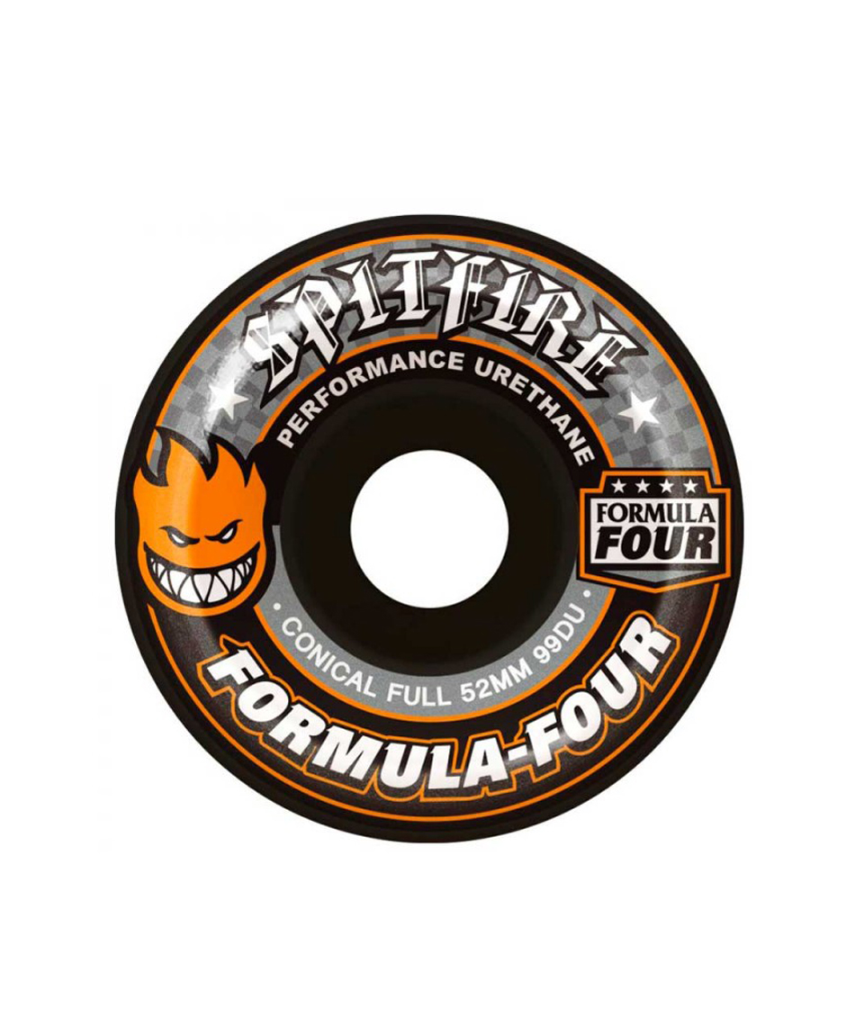 SPITFIRE FORMULA FOUR CONICAL FULL 99DU WHEELS 53mm BLACK/ORANGE