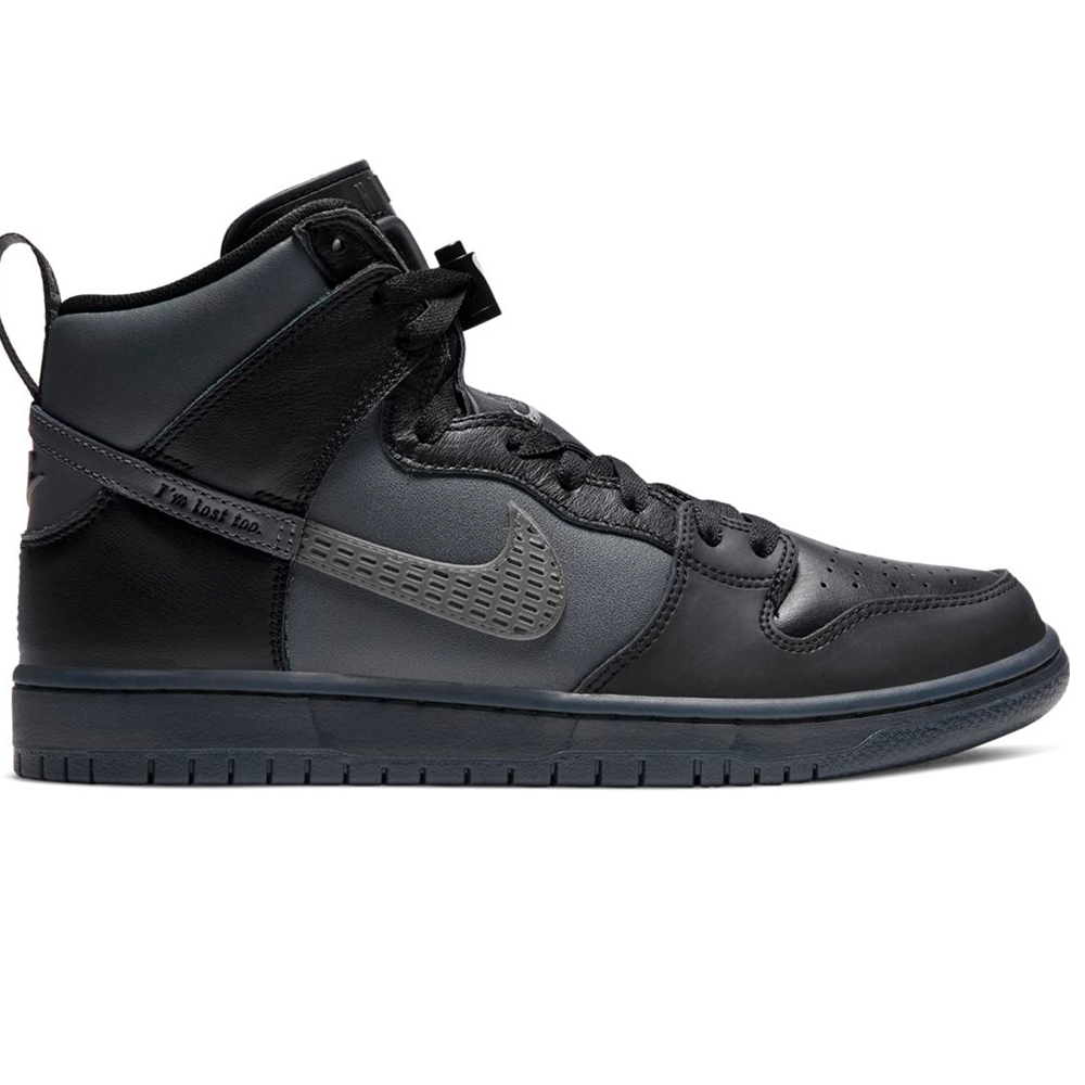 NIKE SB X FPAR DUNK HIGH PRO PREMIUM BLACK/DARK GREY-BLACK