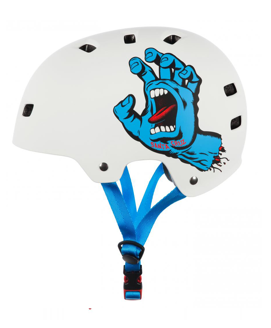 BULLET X SANTA CRUZ SCREAMING HAND HELMET GLOSS MATT WHITE
