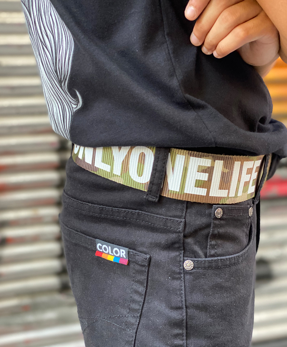 COLOR ONLYONELIFE MILITARY BELT CAMO