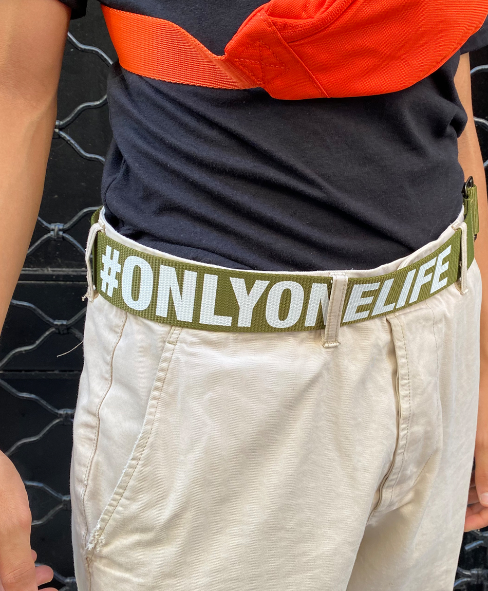 COLOR ONLYONELIFE ARMY BELT OLIVE