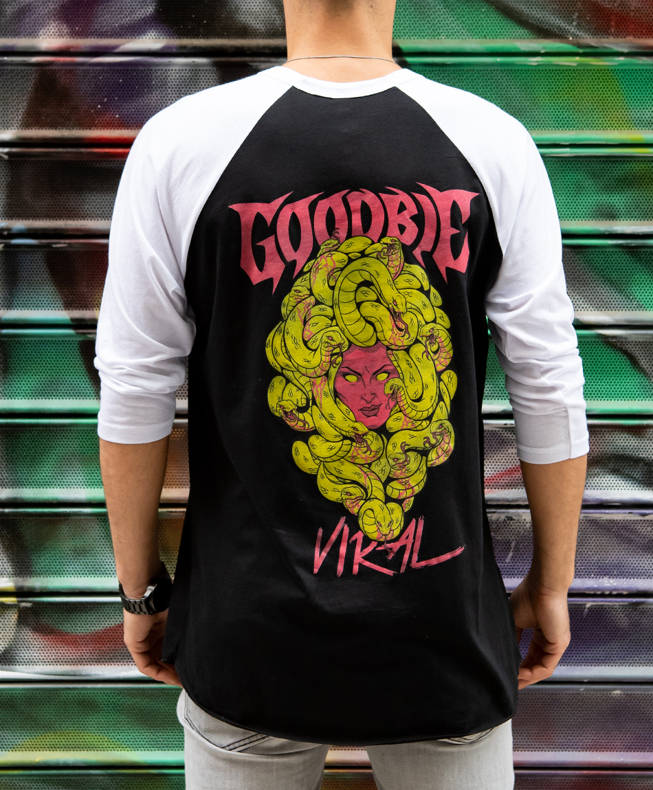 GOODBIE MEDUSA 2.0 RAGLAN BLACK/WHITE
