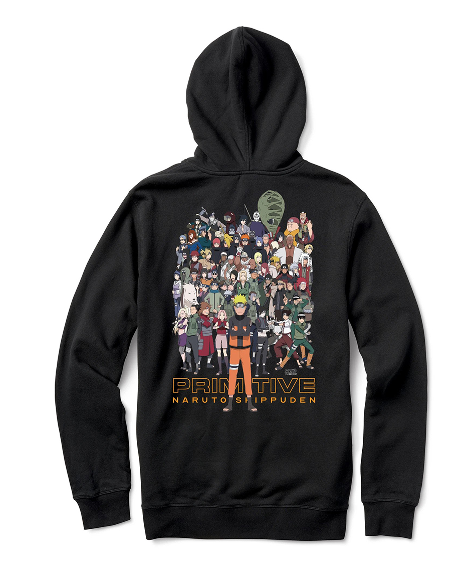 PRIMITIVE X NARUTO SHIPPUDEN II HOOD BLACK