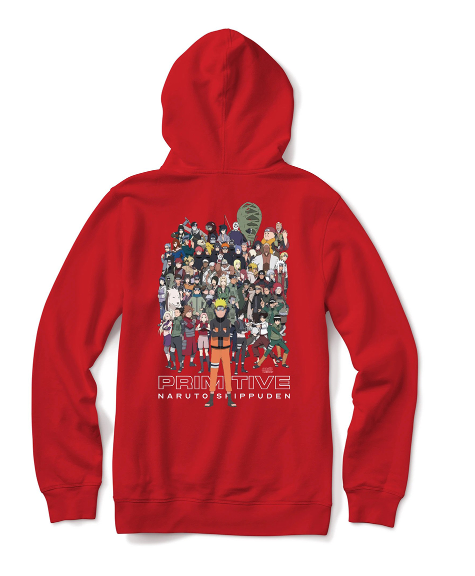 PRIMITIVE X NARUTO SHIPPUDEN II HOOD RED