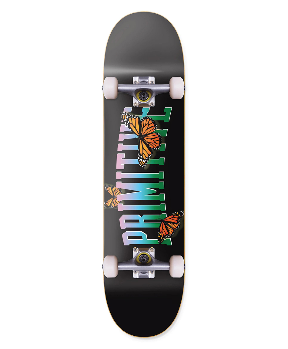 PRIMITIVE COLLEGIATE BUTTERFLY COMPLETE SKATEBOARD 7.3