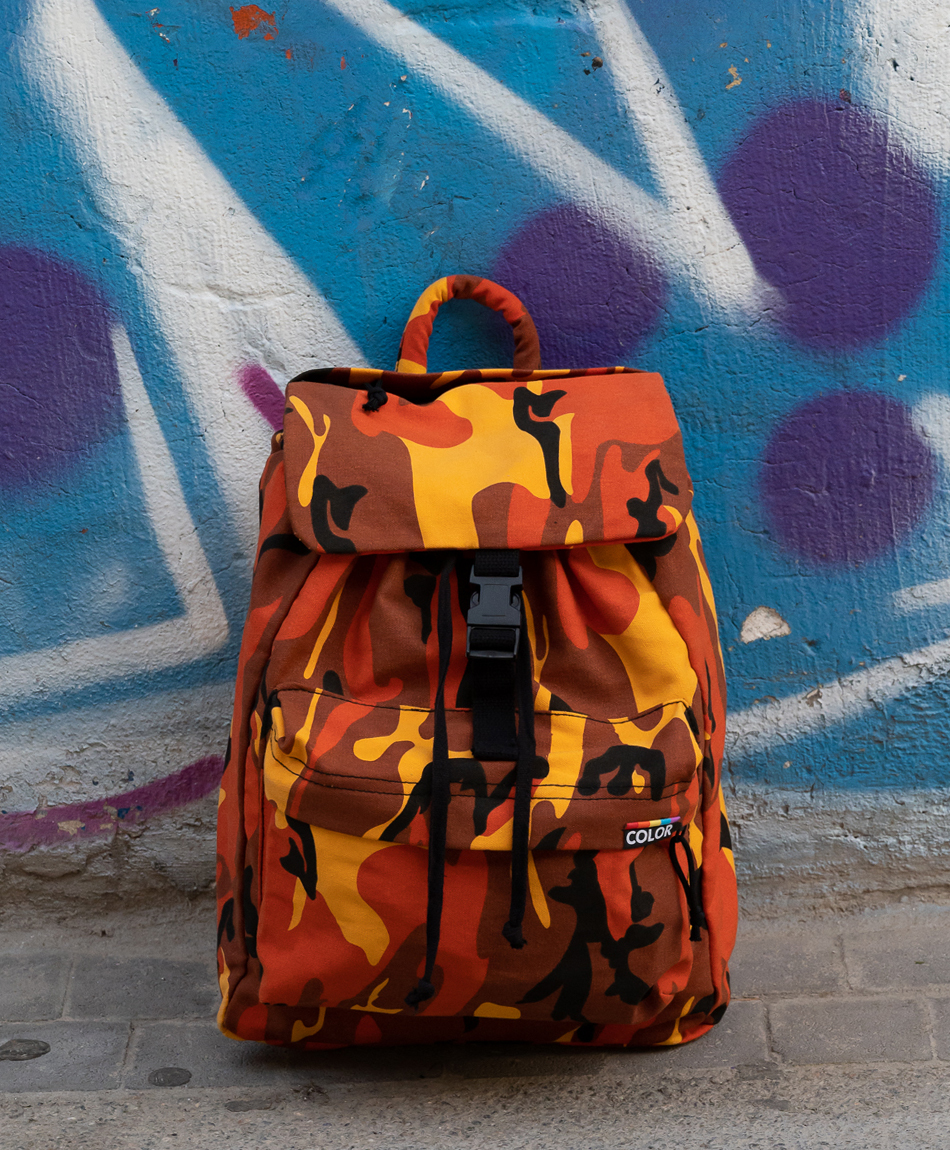 COLOR BACKPACK ORANGE CAMO