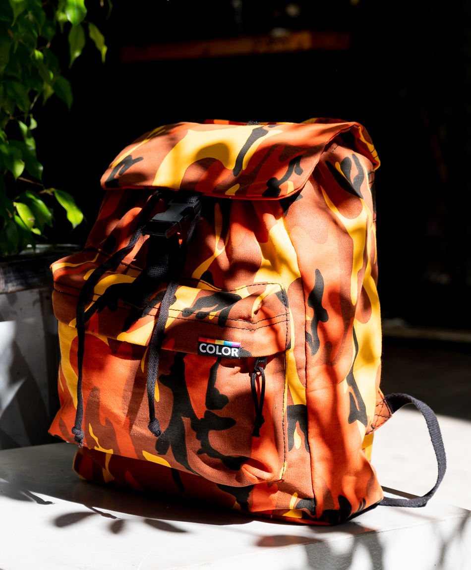 COLOR BACKPACK ORANGE CAMO