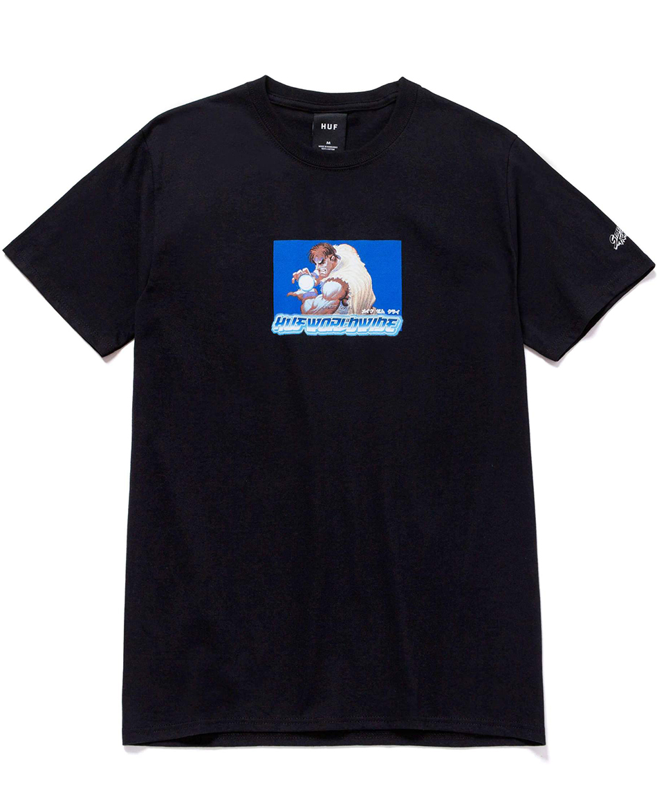 HUF X STREET FIGHTER RYU TEE BLACK