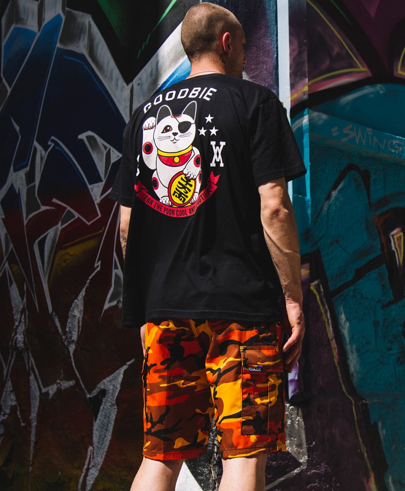 COLOR I-5 CARGO SHORT ORANGE CAMO