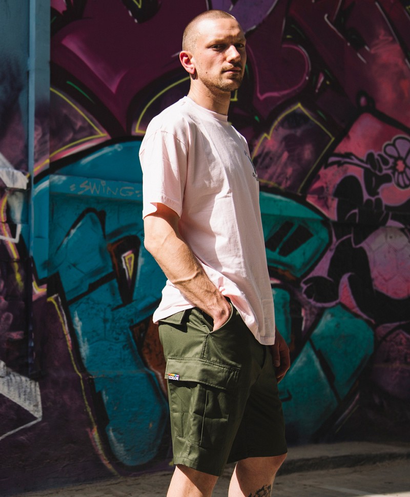 COLOR I-5 CARGO SHORT OLIVE