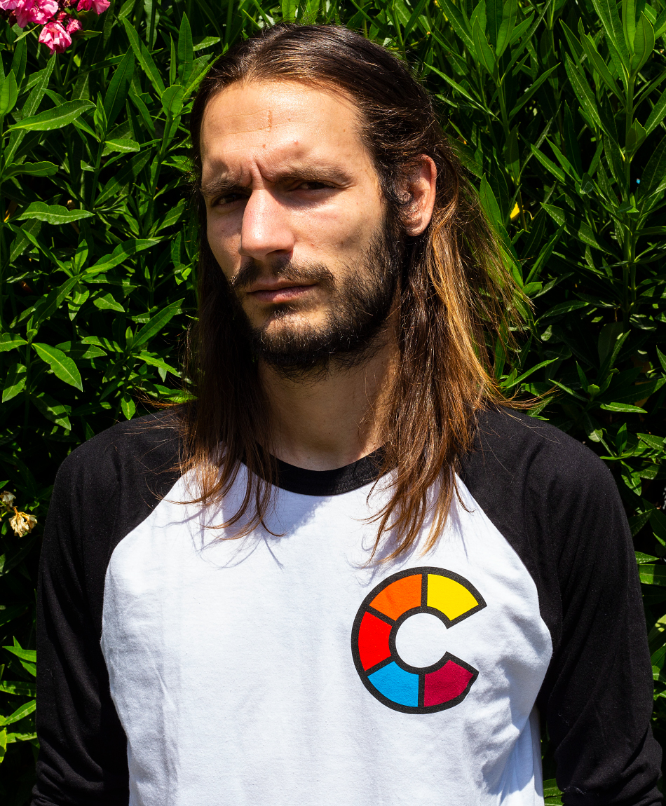 OG COLOR CHEST RAGLAN WHITE/BLACK