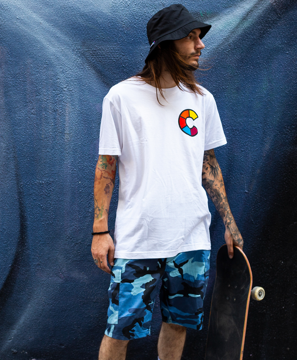 COLOR I-5 CARGO SHORT LIGHT BLUE CAMO