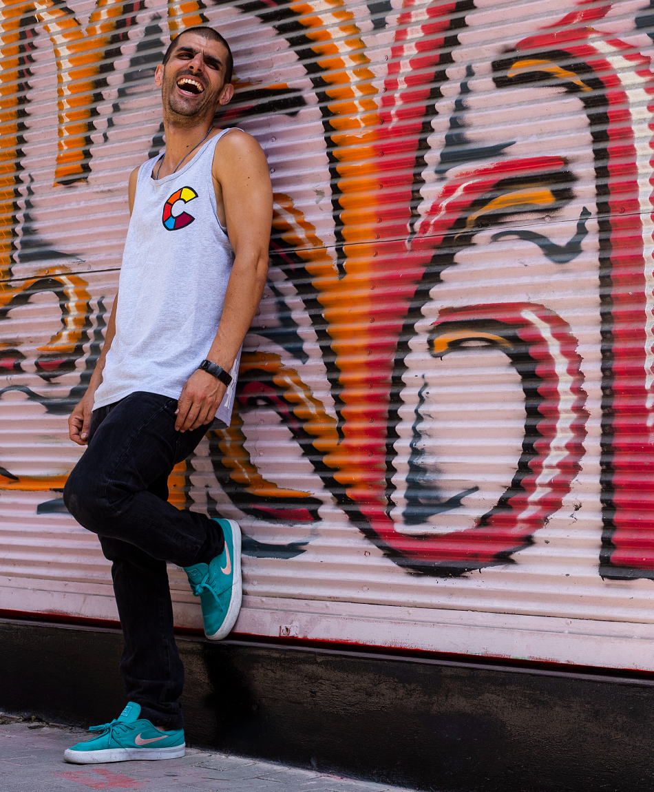 OG COLOR CHEST TANK HEATHER GREY