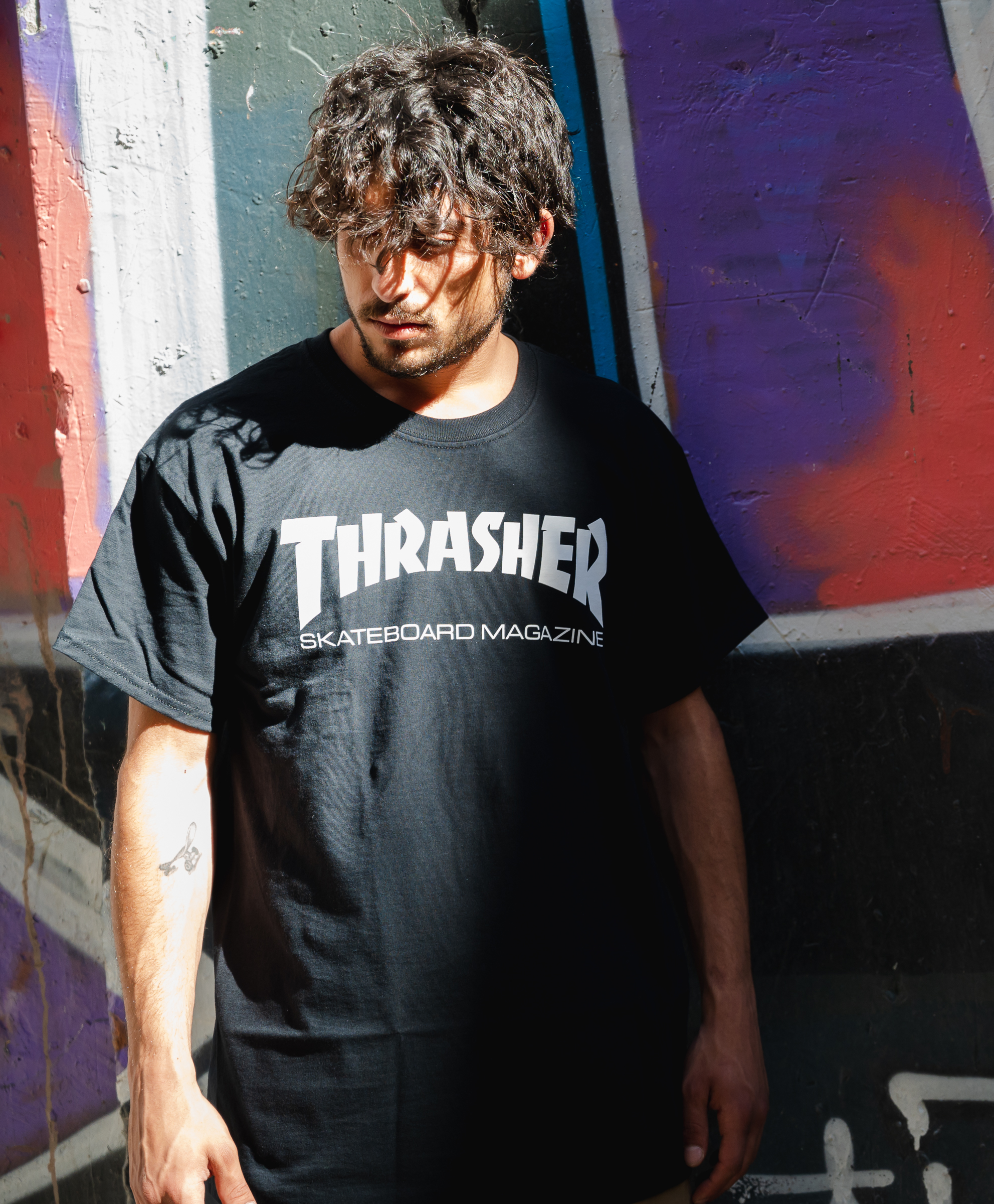 THRASHER SKATE MAG TEE BLACK