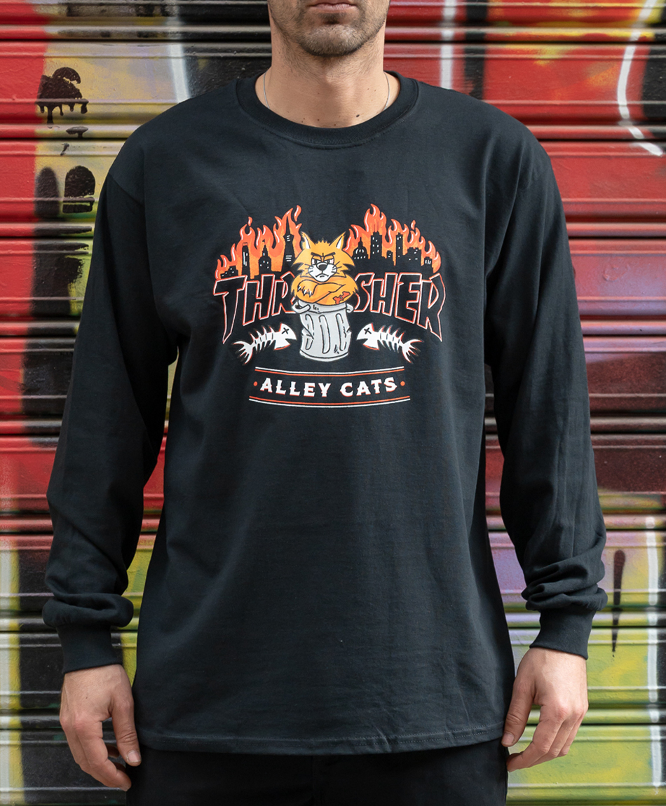 Thrasher cat shirt top