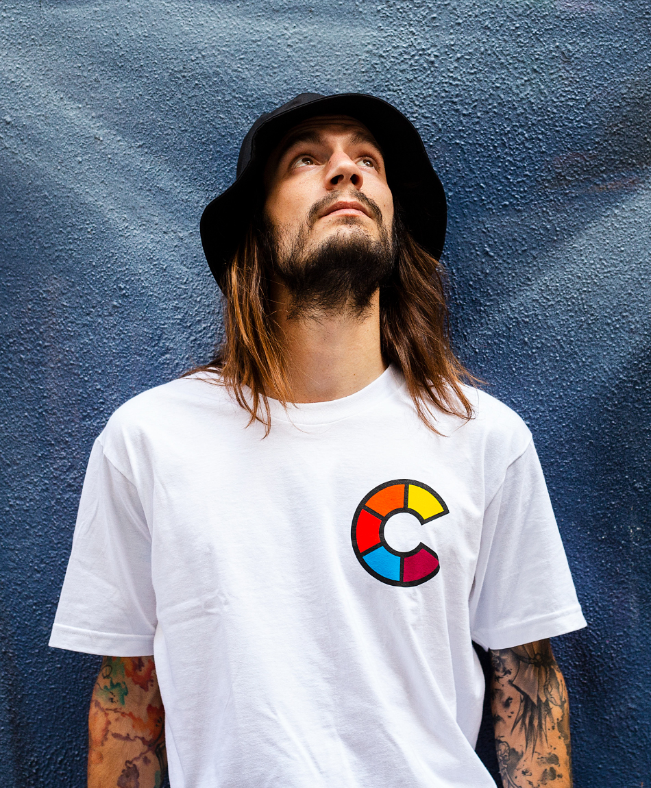 OG COLOR CHEST TEE WHITE