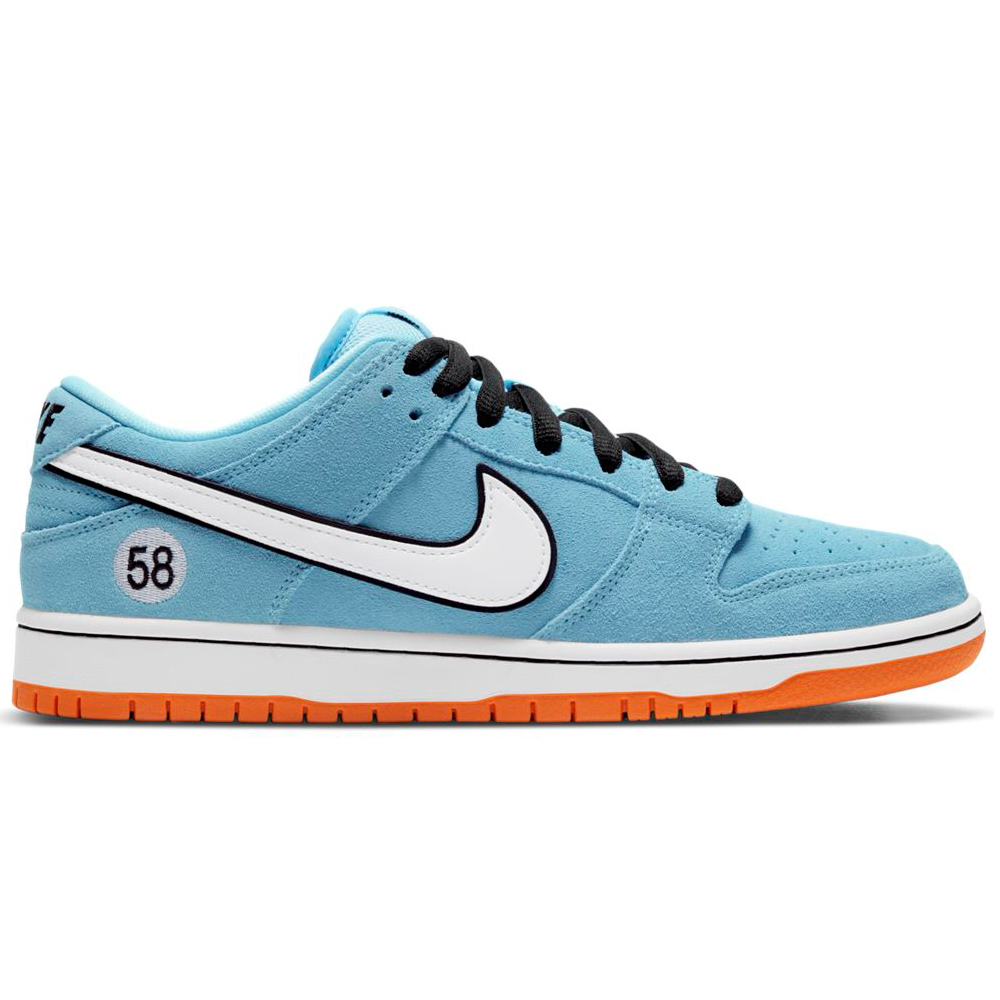 NIKE SB DUNK LOW PRO GULF CLUB 58 BLUE CHILL/SAFETY ORANGE-BLACK-WHITE