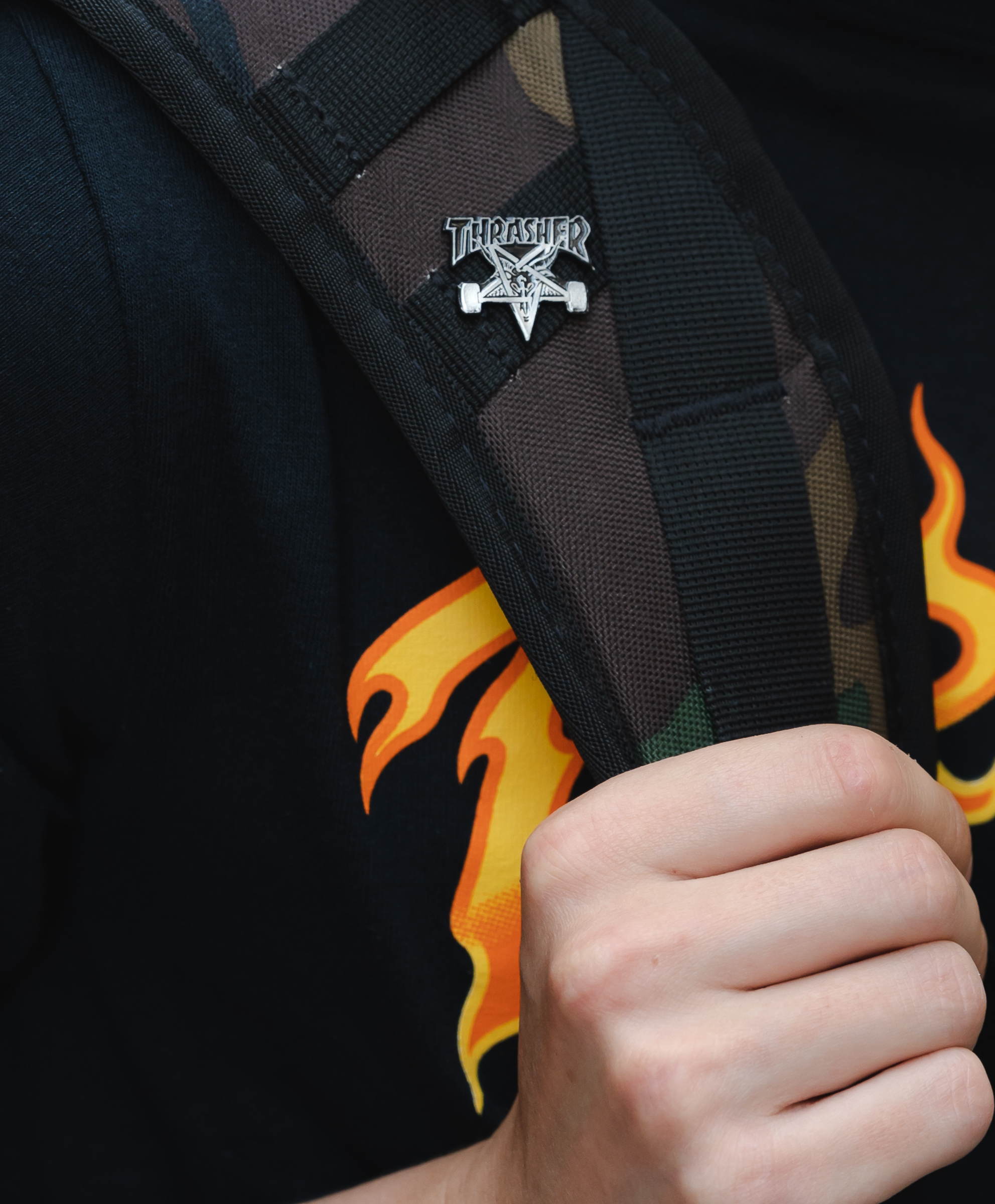 THRASHER SKATEGOAT LABEL PIN