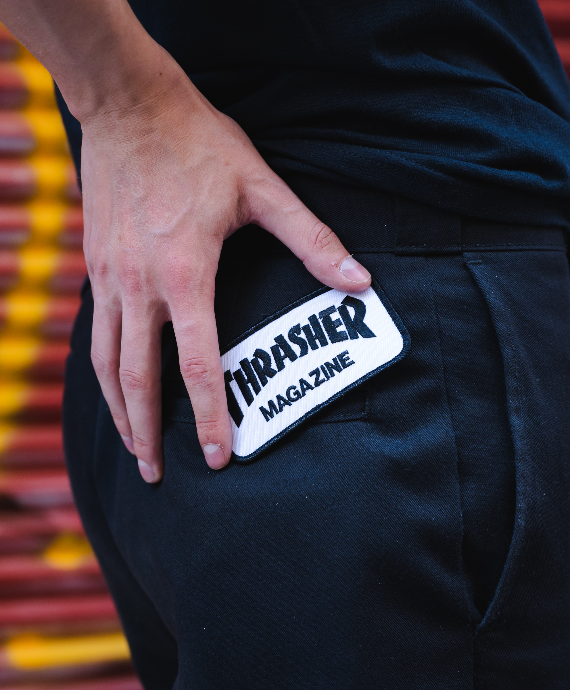 THRASHER LOGO PATCH WHITE