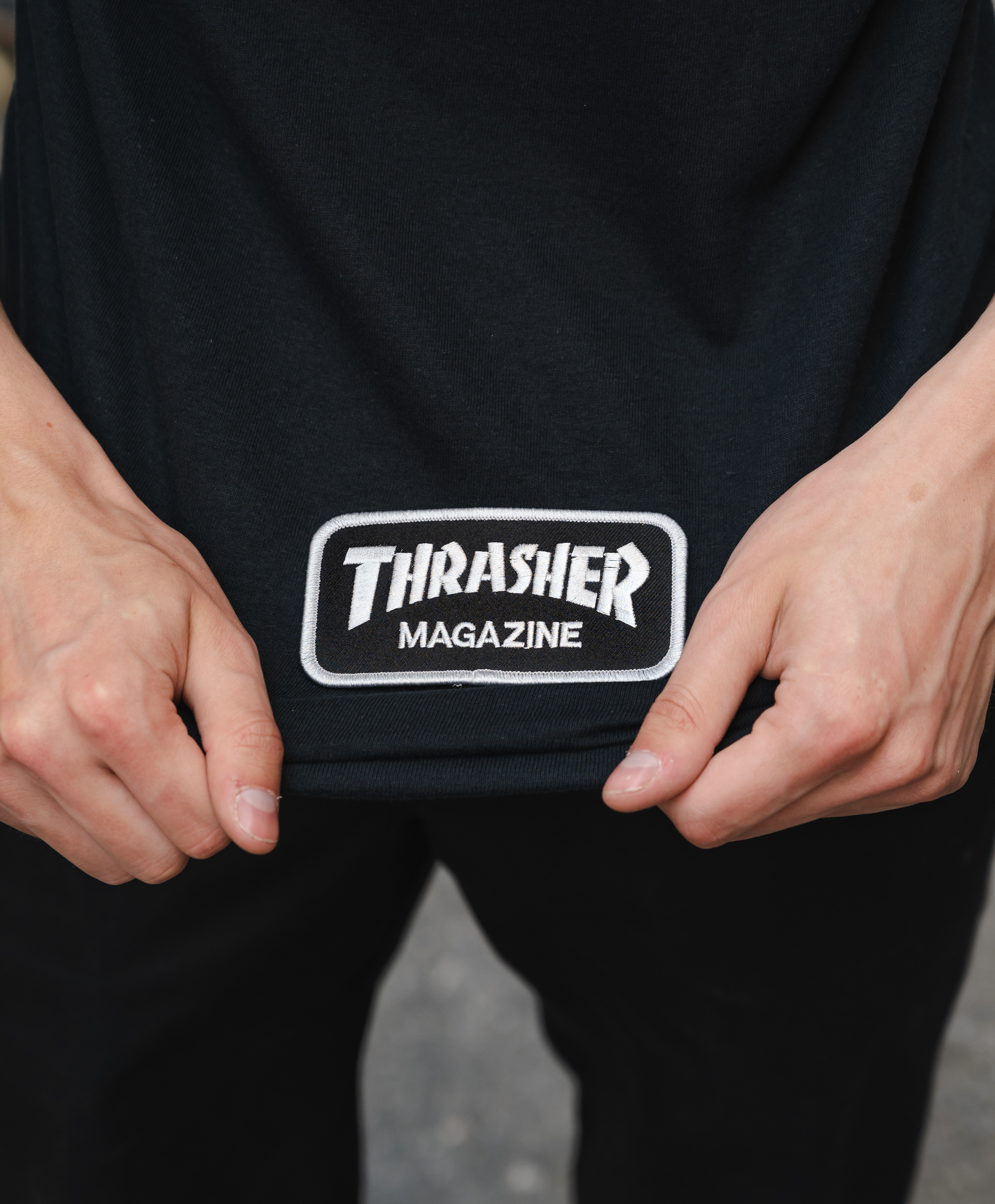 THRASHER LOGO PATCH BLACK