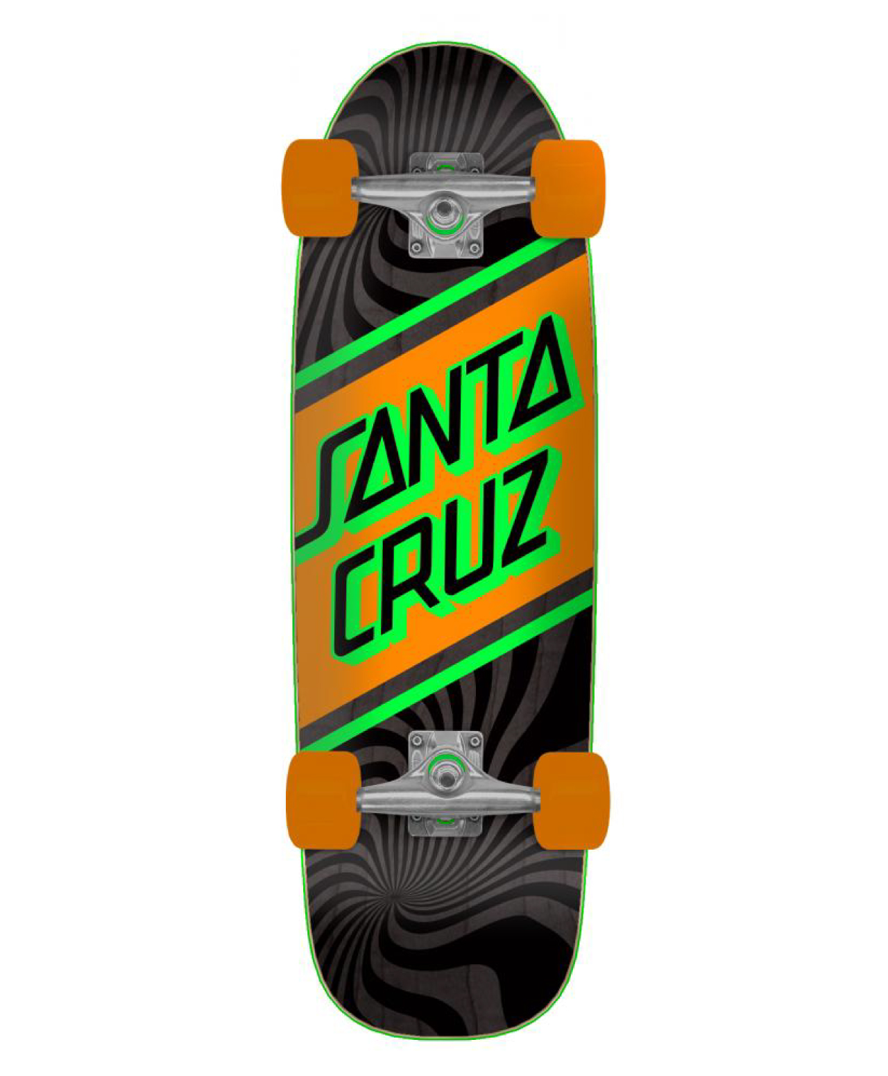 SANTA CRUZ SANTA CRUZER STREET COMPLETE SKATEBOARD  BLACK/ORANGE