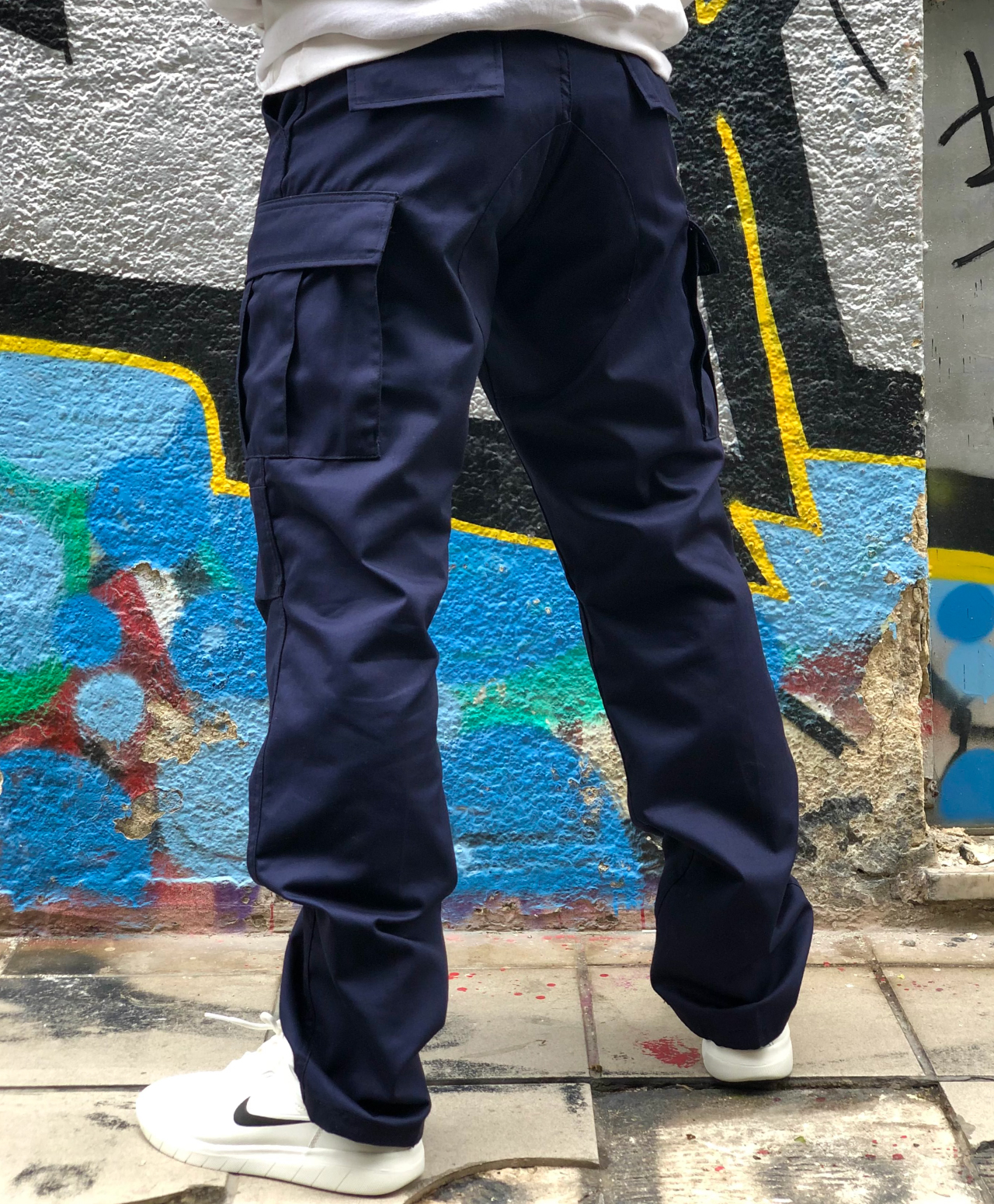 Kenzo Men's Cargo Pants Blue FD55PA2429DD-77| Buy Online at FOOTDISTRICT