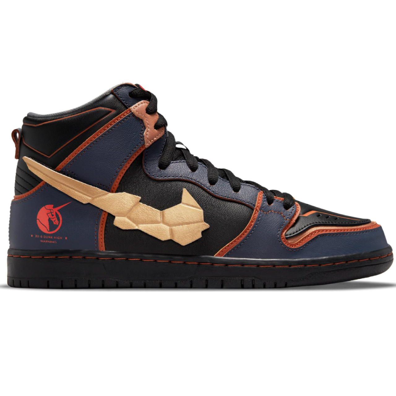 NIKE SB X GUNDAM DUNK HIGH PRO RX-0 UNICORN 02 BANSHEE THUNDER BLUE/METALLIC GOLD
