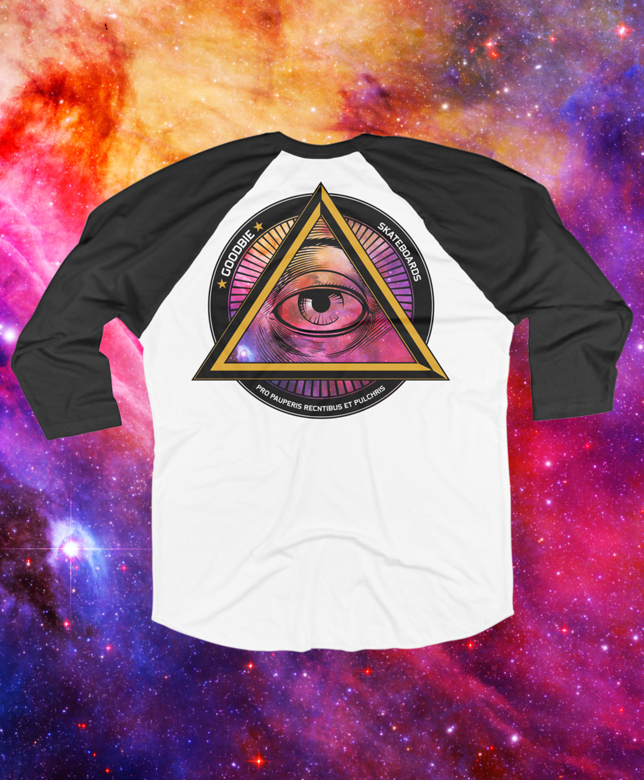 GOODBIE ILLUMINATI BTE GALAXY RAGLAN WHITE/BLACK