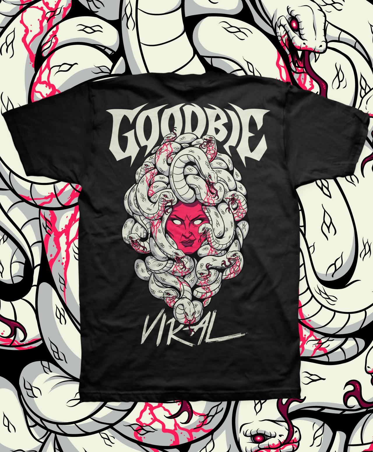 GOODBIE MEDUSA GLOW IN THE DARK TEE BLACK
