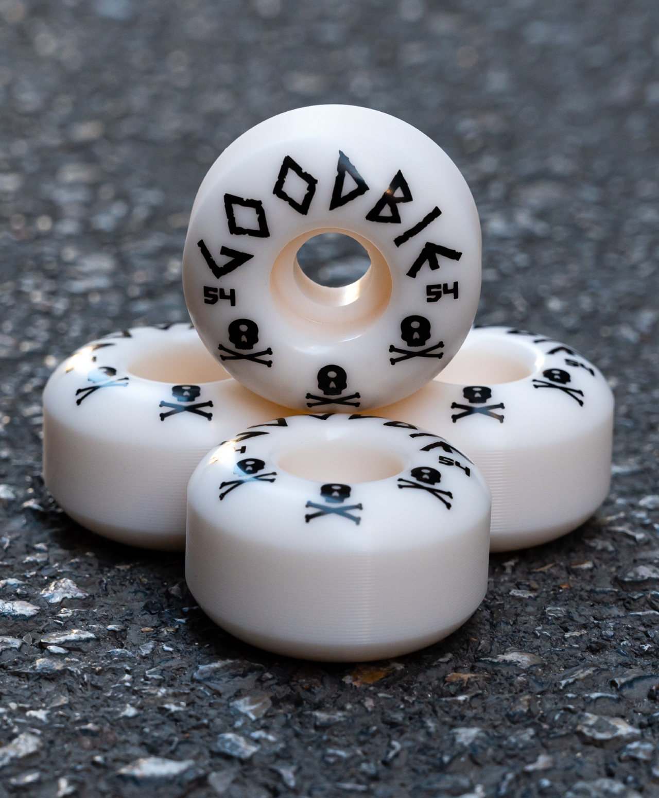 GOODBIE SKULLS WHEELS 54mm WHITE