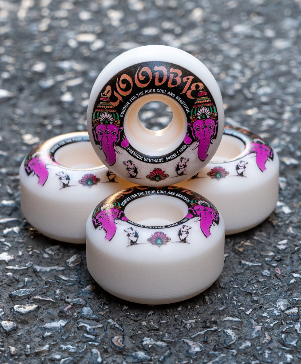 GOODBIE GANESHA WHEELS 54mm WHITE