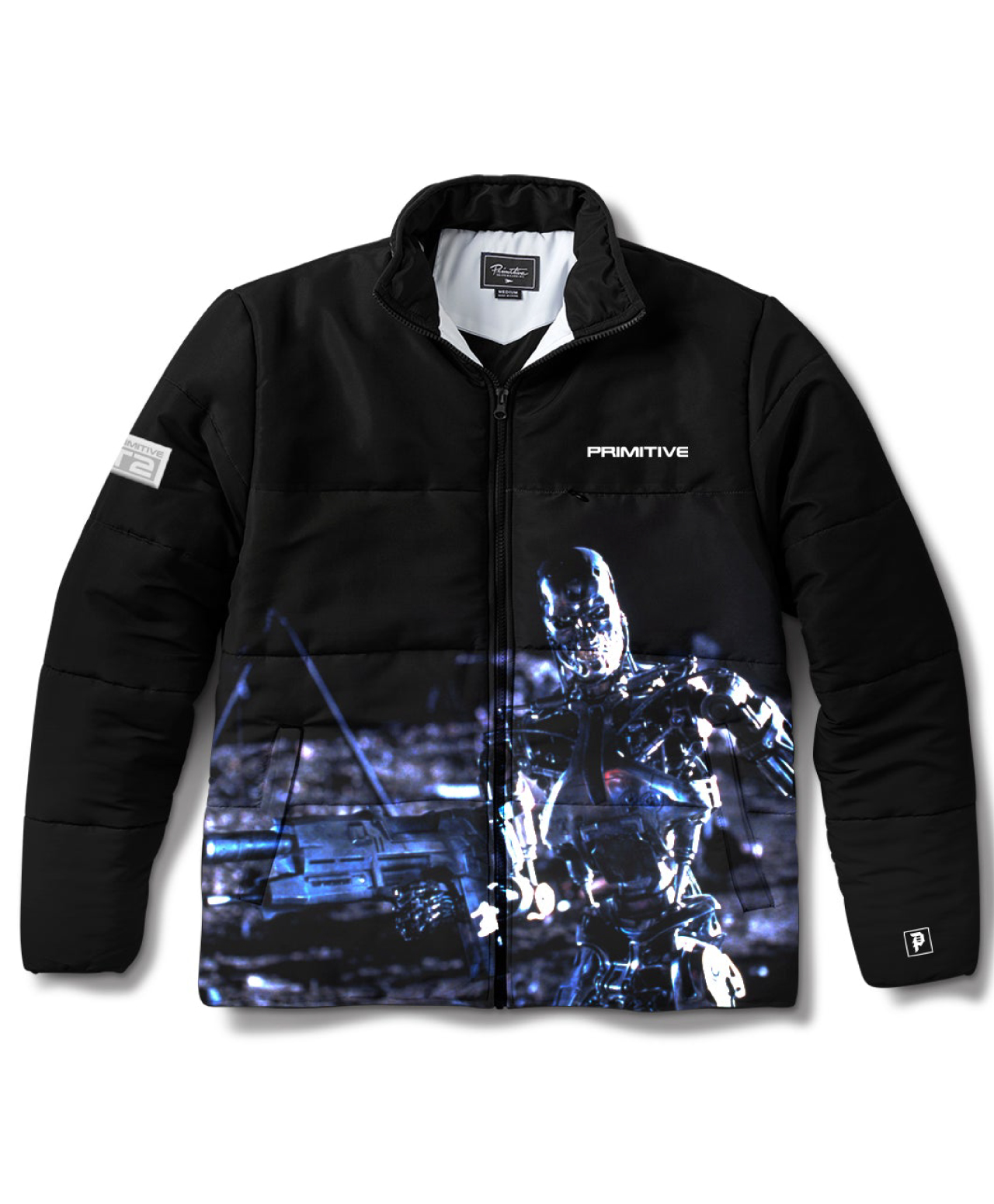 PRIMITIVE X TERMINATOR 2 JUDGEMENT PUFFER JACKET BLACK