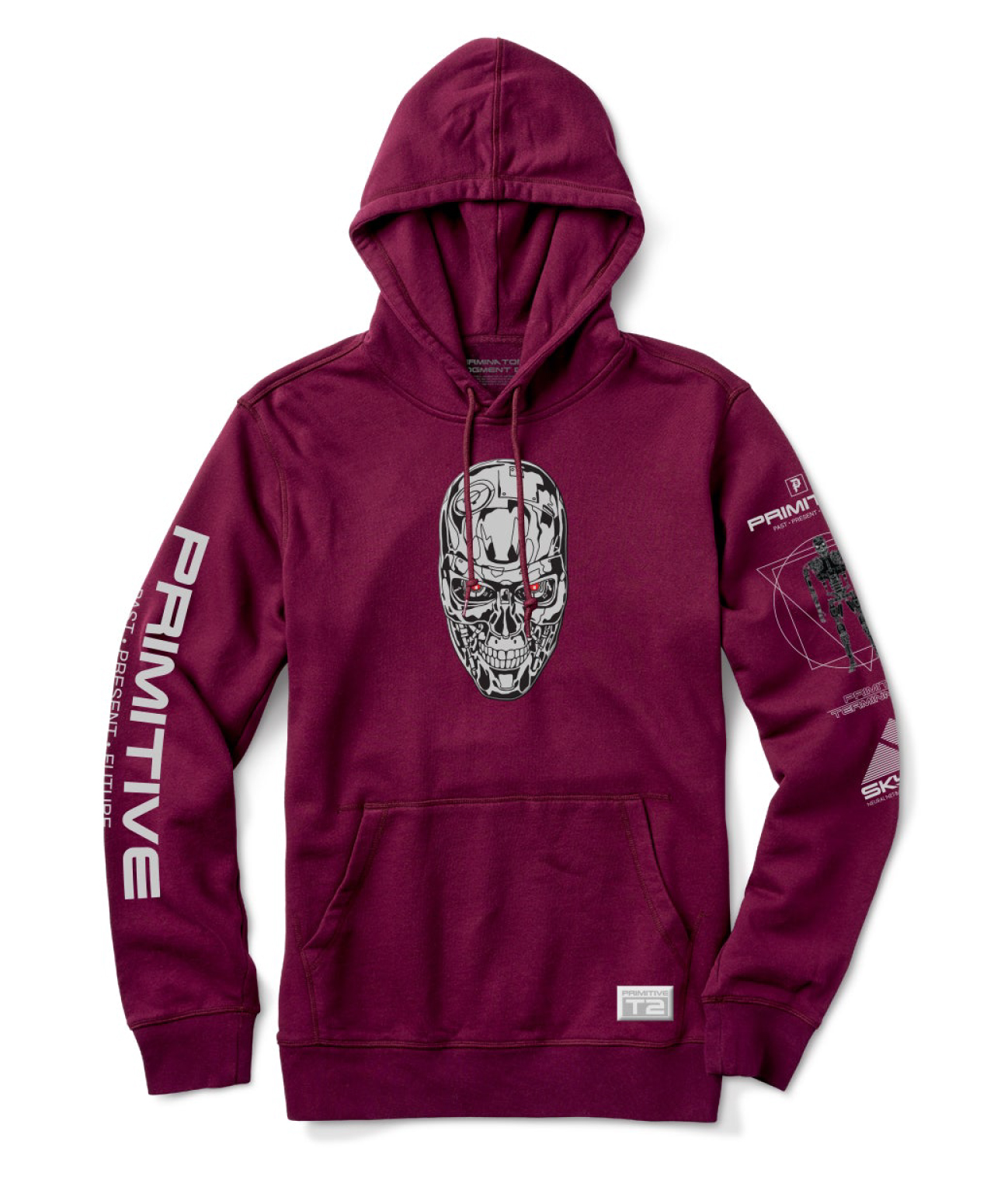 PRIMITIVE X TERMINATOR 2 SKYNET HOOD BURGUNDY