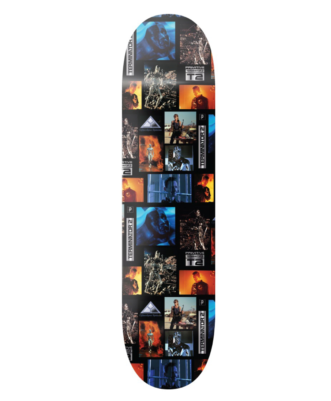 PRIMITIVE X TERMINATOR 2 NO FATE SKATE DECK 8.25 MULTI