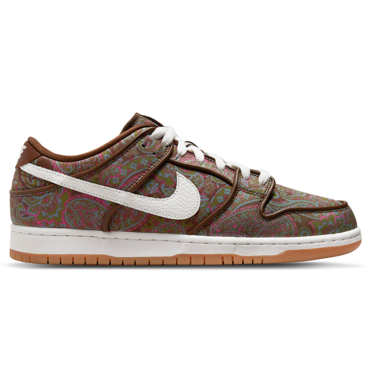 NIKE SB DUNK LOW PRO PAISLEY CACAO WOW/SUMMIT WHITE/ROUGH GREEN