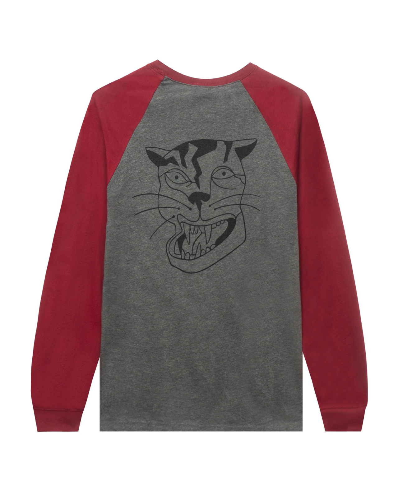 TIRED THE ROUNDERS RAGLAN GREY/MAROON