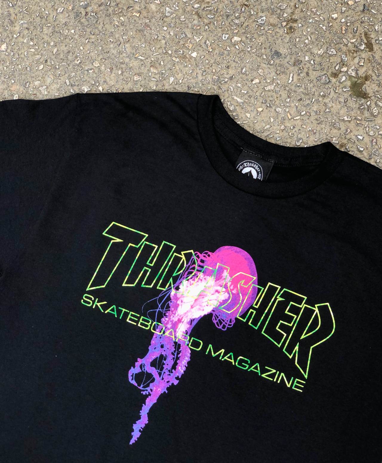 THRASHER ATLANTIC DRIFT TEE BLACK 