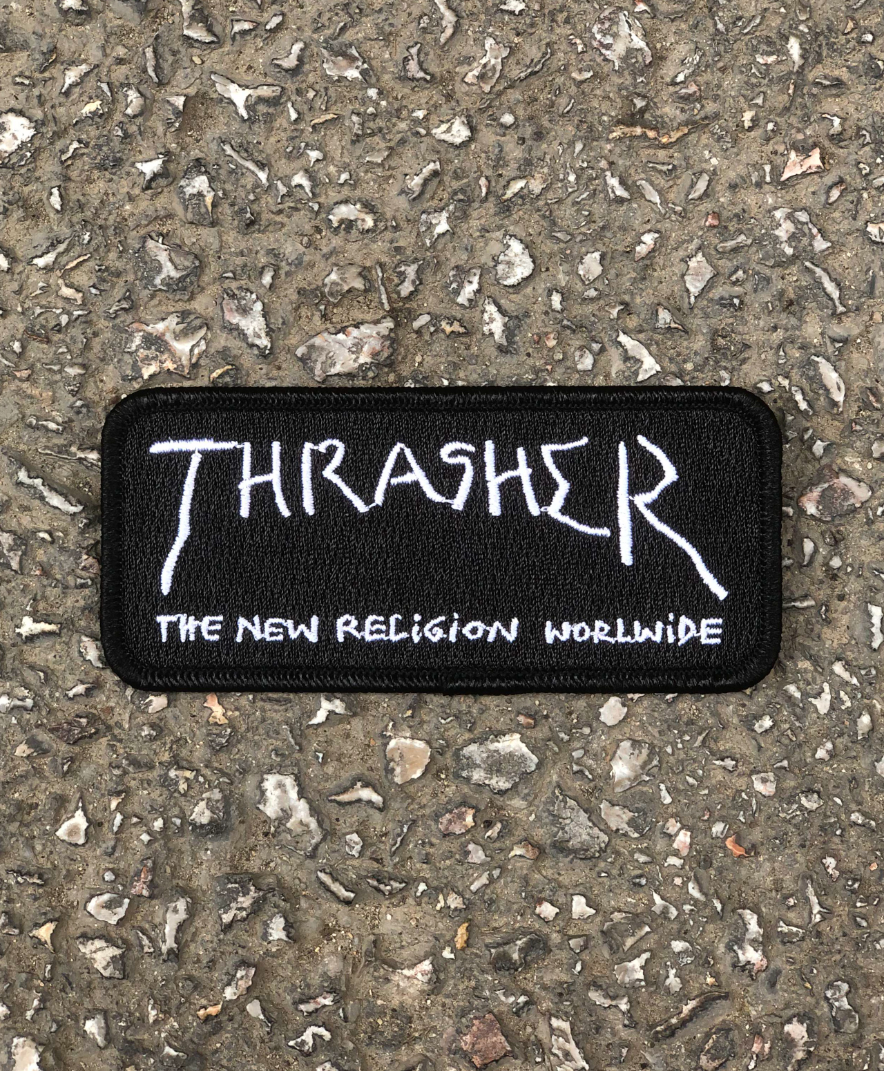 THRASHER NEW RELIGION PATCH BLACK