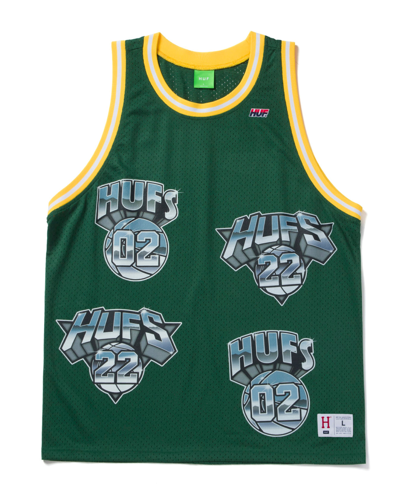 HUF BASKETBALL JERSEY GREEN