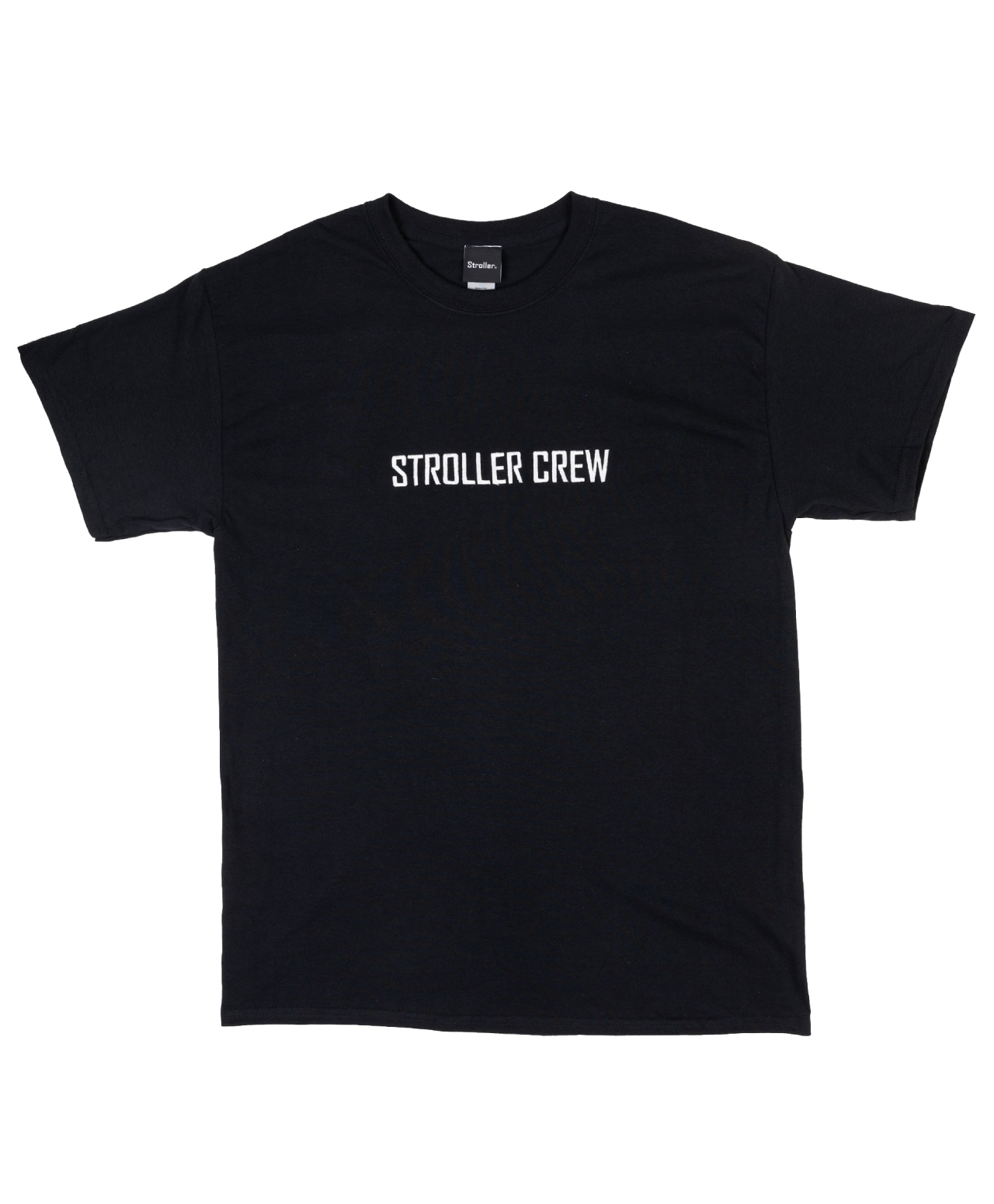 STROLLER CREW LOGO EMBROIDERED TEE BLACK