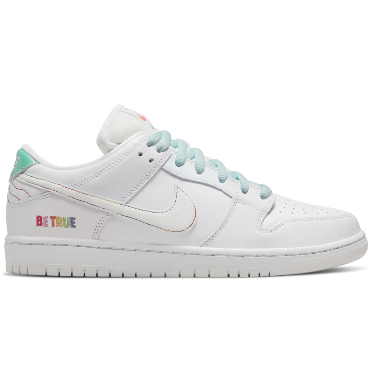 NIKE SB DUNK LOW PRO BE TRUE SUMMIT WHITE/RAINBOW