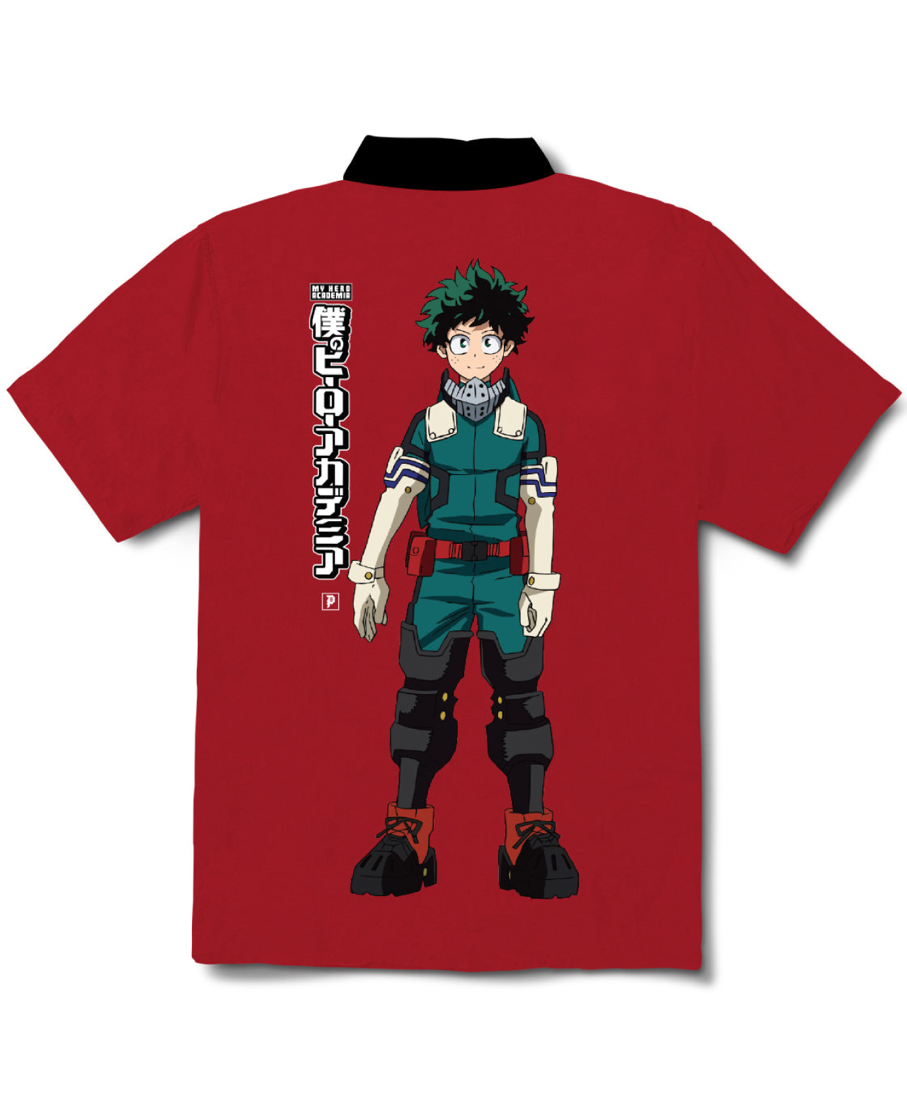 PRIMITIVE X MY HERO ACADEMIA 2 IZUKU MIDORIYA WOVEN SHIRT RED