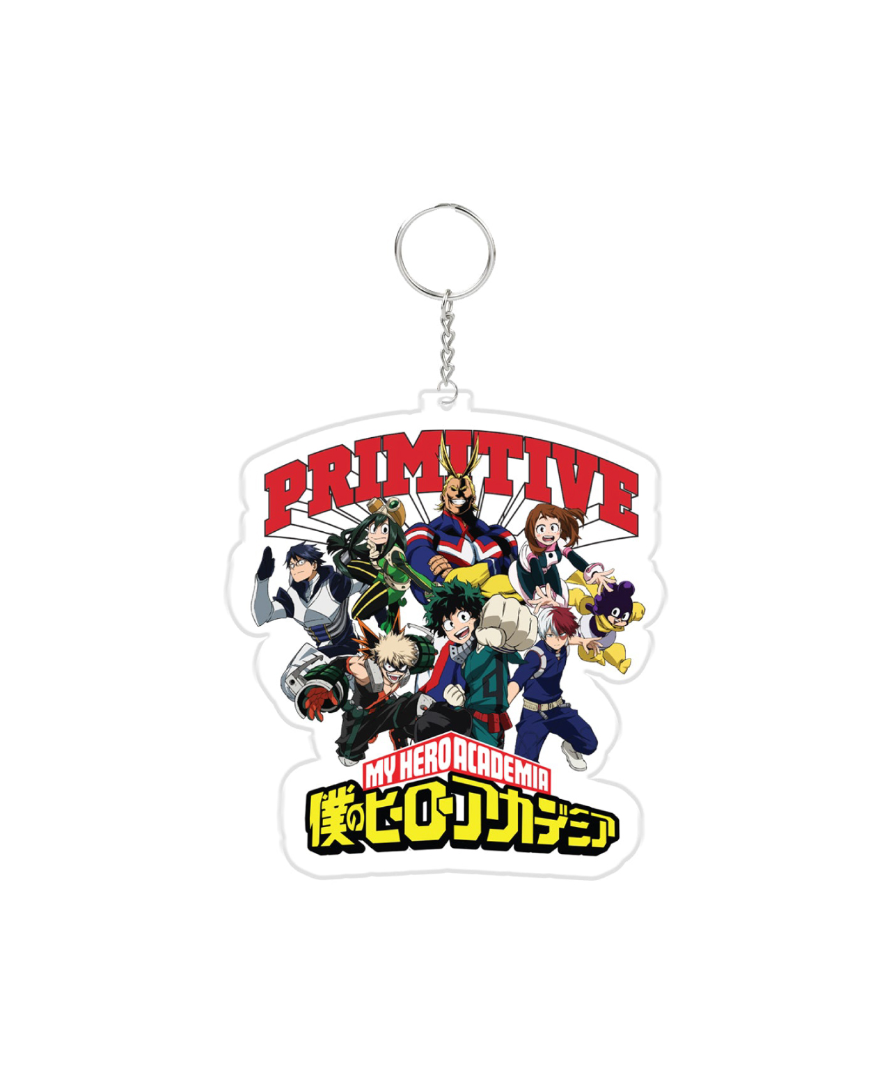 PRIMITIVE X MY HERO ACADEMIA 2 MY HERO ACADEMIA KEYCHAIN CLEAR